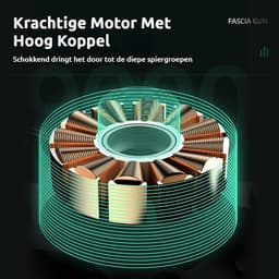 Gloovon® - Massage Gun Professioneel - Massage Apparaat - Inclusief Koffer en 6 Opzetstukken - 25.2V Borstelloze motor - Krachtig Massage Pistool - Ergonomisch ontwerp - Fitness — thumbnail 2