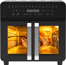 Dewelling AFTO-2301DT - 23L XXL Two Zone Airfryer met verwijderbare tussenschot - 2200W Heteluchtfriteuse met Franse Deuren - 12 accessoires - 15 programma's — thumbnail 1