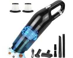 Draadloze Handheld Stofzuiger - 10000Pa Hoog Vermogen Lage Geluid - 2 Filters Oplaadbaar Mini Ontwerp - Geschikt Voor Huis-Kantoor-Auto Accessoire - Effici毛nte Reiniging Zonder Kabels