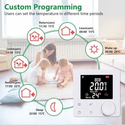 Slimme WiFi Thermostaat voor Verwarmingssystemen met Wekelijkse Programmatie en Spraakbesturing — thumbnail 3