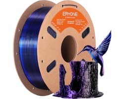 Zijde Uiterlijk PLA 3D Printer Filament - Tricolor Blauw Paars Zwart - 1.75mm Hoge Snelheid
