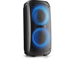 NGS Wild Temper - Draagbare bluetooth-luidspreker, Bluetooth 5.3, 200 W, TWS, RGB-ledverlichting, USB-/AUX-ingang, dual-microfooningang, 7,4 V/4400 mAh, 5 uur looptijd, compact en robuust