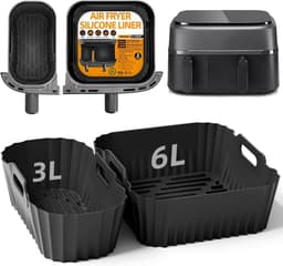 Ninja AF400EU AF500EU AF451EU DZ401 Siliconen Accessoire Heteluchtfriteuse voor Ninja Foodi Max met dubbele zone 9,5 L-10,4 L, Siliconen Opbergmat voor Heteluchtfriteuse — thumbnail 2