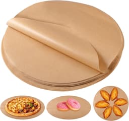 100 Sheets Diameter 30cm Round Air Fryer Baking Paper - Non-Stick - Heat Resistant voor Pizza Oven — thumbnail 1