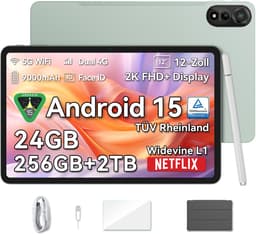 Blackview Tablet MEGA 2 Android 15 Tablet - 4G LTE+WiFi - 12 Inch - 36GB+256GB - Widevine L1 - 9000mAh - Groen — thumbnail 1