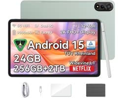 Blackview Tablet MEGA 2 Android 15 Tablet - 4G LTE+WiFi - 12 Inch - 36GB+256GB - Widevine L1 - 9000mAh - Groen