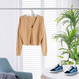Draagbare wasdroger - Schoenendroger - Elektrische Wasdroger - 2-in-1 kleding- en schoenendroger - Ophangbare luchtdroger met afneembare hanger - Droog naar behoefte - Stil en geluidsarm - Geschikt voor thuis, op reis en zakenreizen — thumbnail 6
