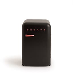 CREATE - Koelkast in retrostijl - Zwart - Handvat Terracotta - FRIDGE RETRO 107L — thumbnail 1
