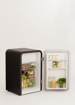 CREATE - Koelkast in retrostijl - Zwart - Handvat Kobaltblauw - FRIDGE RETRO 107L — thumbnail 9
