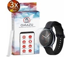OMAZU 3D Flex TPU Screenprotector Geschikt voor Samsung Galaxy Watch Series 2 / 4 / 5 / 6/ 7 - 40MM, 3 Pack
