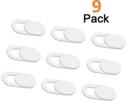 Webcam Cover - Privacy schuifje - Geschikt voor iMac, Laptop en Tablet - Wit - 9 stuks