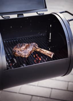 Mustang Off-set smoker Georgia L - Smoker Barbecue - 80 kg - 2 thermometers in de deksel- Zwart - Barbecue - Grilloppervlak 72x37 cm — thumbnail 4