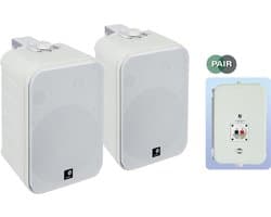 E-Audio B419 6.5" 2-weg luidsprekers met ophangbeugel 200W 8 Ohm - Set van 2 - Wit