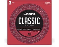 D'Addario EJ27N-3D Klassieke Gitaarsnaren 3-Pack - Normale Spanning