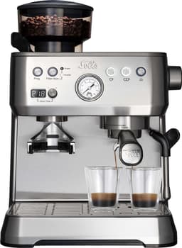 Solis Grind & Infuse Perfetta 1019 Pistonmachine met Bonenmaler - Met Stoom- & Heetwaterfunctie - Voorbrouwfunctie - Gebruiksklaar in 45 Seconden - Energiebesparend - Zilver — thumbnail 1