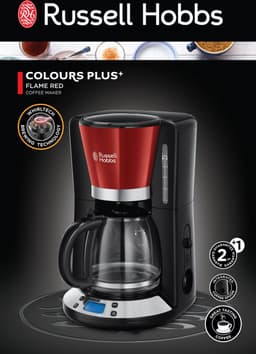 Russell hobbs 24031-56 Colours Plus+ Koffiezetapparaat met glazen kan - Rood — thumbnail 4