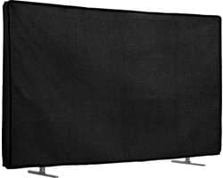 kwmobile linnen beschermhoes voor smart tv geschikt voor 49-50" TV hoes - Opvouwbare tv hoes - Televisie cover in zwart