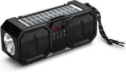 Denver Noodradio - Bluetooth Speaker - Solar Powerbank - 80W - FM Radio - Zaklamp - USB - BTG158 - Zwart — thumbnail 4