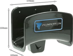Stofzuiger slangwandhouder met RVS bevestigingsmateriaal - slanghouder - ophangbeugel — thumbnail 2