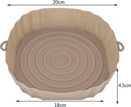 Siliconen Airfryer Mandje Medium (18cm) – Grijs – Accessoires Voor Airfryer — thumbnail 8