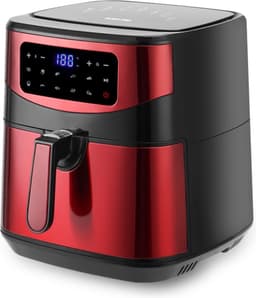 Swiss Pro+ - Airfryer 10L XXXL - Rood - SP-AF10L - Intelligente Heteluchtfriteuse Digitaal- 10L - XXXL - New Model 2026 - Touchscreen - TURBO Opwarmen - Rood - 10 liter — thumbnail 1