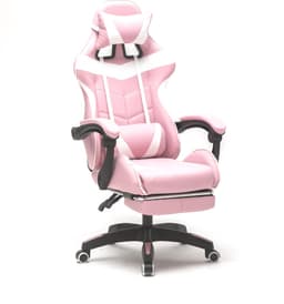 VDD Gaming - Game stoel - Gaming - Bureaustoel - Gamestoel Roze - Met Nekkussen & Verstelbaar Rugkussen - Silicone Game Stoel - Draaistoel - Ergonomische Game Stoel - Gamestoelen - Hoogte Verstelbaar - Roze & Wit — thumbnail 2