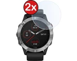 Screenprotector - 2 Stuks - Geschikt voor Garmin Fenix 6s - Sterk & Shockproof - Tempered Glass - Gehard Glas - Beschermglas Screen Cover - Bescherm Protector voor Smartwatch