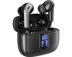 PrimeSound P-10 Draadloze Oordopjes - Bluetooth 5.3 - 30 Uur Afspeeltijd - IPX5 Waterdicht - Touch Bediening - Zwart