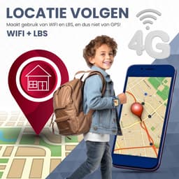 VUBIO 4G Kinder Smartwatch L2 - Incl. SIM - GPS - Videobellen - Blauw — thumbnail 4