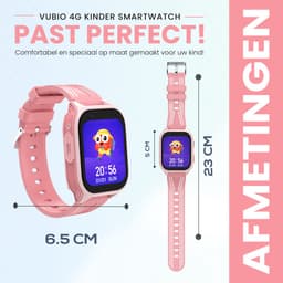 VUBIO 4G Kinder Smartwatch L2 - Incl. SIM - GPS - Videobellen - Roze — thumbnail 2