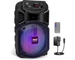 Pyle Bluetooth Luidsprekersysteem - Draagbare Speaker - 300W - Subwoofer - 2,54 cm Tweeter - Microfooninvoer - Feestverlichting - MP3,USB - Radio - Afstandsbediening