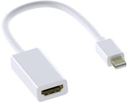 MMOBIEL Mini Display Port naar HDMI Female Adapter - Geschikt voor Laptop en Computer - Wit