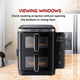 Comfy Nest CN-06184 - 2800W Airfryer - 11L - Dubbele Mand - Digitaal Opvouwbaar Zijpaneel - Kijkvenster — thumbnail 8