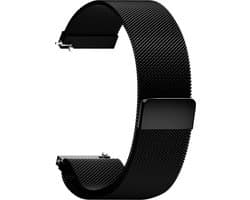 Maoo Milanese - Smartwatch Bandje - Geschikt voor Titan & ProWatch - Zwart - 22mm