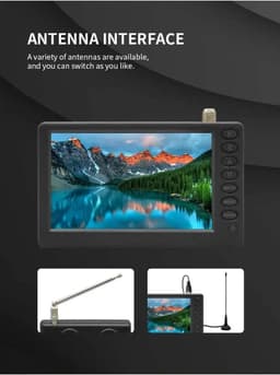 Stemily 5-Inch Mini TV - Televisie - Draagbaar - 800x480 - Digitaal & Analoog - FM-radio - USB - SD-Kaart - 13,8x2,3x8,5cm — thumbnail 4