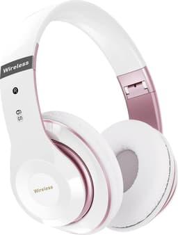StayPowered Sound Hoofdtelefoon - Puur Geluid, Eindeloos Comfort - 6 EQ-Modi - 65 Uur Speeltijd - Bluetooth 5.3 - Ingebouwde HD-Microfoon - Dual-Modus - Superlicht & Verstelbaar - Wit - Levering Sneller dan Aangegeven! — thumbnail 1
