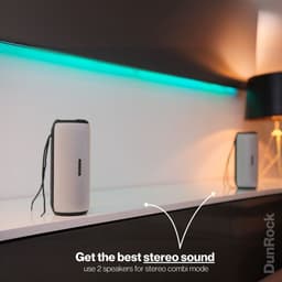 DunRock Vibe - Bluetooth Speaker - Beige - Sterke bass - draadloze speaker — thumbnail 3