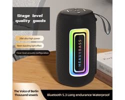 Heavy Bass Luidspreker – Met Rob Lightening Tas Functie, Lange Batterijduur & USB-C Oplaadpoort