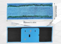 3 x Wasbare dweildoeken voor dweilrobot - maat: 28 cm x 10.4 cm - accessoires voor Braava Jet M6 - iRobot - vervanging van hoge kwaliteit - microvezel - dweilpads - dweilrobot - Passen niet op de elektrische dweilen. — thumbnail 2