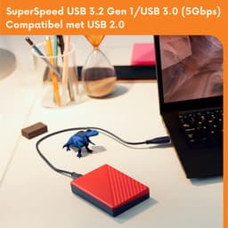 ApexArte® Externe Harde Schijf 2 TB - Rood — thumbnail 3