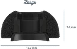 Foam eartips geschikt voor Airpods Pro (2) - zwart - 6× Large - zachte memory foam opzet oortjes - foamigo® — thumbnail 5