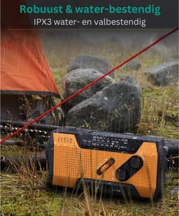 Urban State Noodradio opwindbaar en batterij - Solar radio - Zaklamp / powerbank - Noodradio solar opwindbaar - USB-C — thumbnail 5