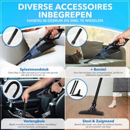 Innovixpro® Steelstofzuiger – Nat&Droog – Steelstofzuiger draadloos – 17000Pa –Steelstofzuigers – ExtremeZuigkracht – Jouw ultieme schoonmaakpartner – Steelstofzuiger Zonder zak op accu – InclusiefReistas – Kruimeldief Met steel — thumbnail 3