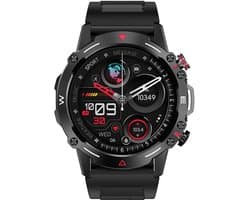 Mawiva Tech PRO - Smartwatch - AMOLED - Smartwatch Heren - Mawiva Tech Smartwatch - Geschikt voor iOS en Android - Nederlandstalig - Sporthorloge - Gezondheidsanalyse - Sportanalyse - Bellen - Muziek/Audio Luisteren - Ergonomisch - Zwart
