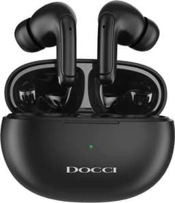 Docci® Draadloze Oortjes | Oordopjes met Noise Cancelling | Bluetooth Earbuds in earpods-stijl | Voor iOS & Android | Zwart — thumbnail 1