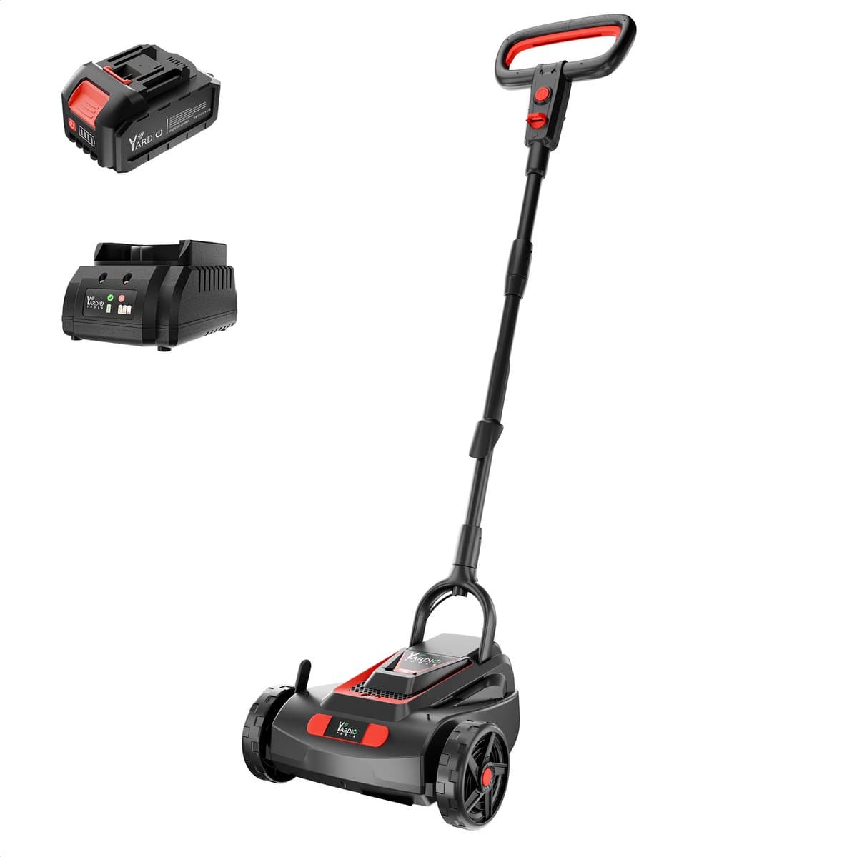 YARDIO Tools® - Grasmaaier Elektrisch - Grasmaaier Accu - Handmaaier - 220mm maaibreedte - 21v incl. 4.0a Accu en Snellader - tot 50m2 - EasyMow 220 - EasyMow220-4.0aBAT — afbeelding 1