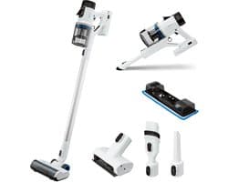 MEDION P350 W steelstofzuiger met wisfunctie (snoerloos, zakloos, cycloontechnologie, 350 watt, 2-in-1 steelstofzuiger, handstofzuiger, oplaadbare batterij, stofsensor, HEPA H13, LED-touchdisplay, bor