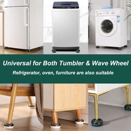 IBBO Shop - 4 stuks trillingsdempers voor wasmachine - wasmachine dempers - wasmachine mat - wasmachines anti-trillingsmat - Wasmachine Verhoger - antislipmat voor wasmachines en drogers - Nieuwe model — thumbnail 3