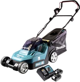 Makita DLM 382 RF2 accu grasmaaier 36 V ( 2x 18 V ) 38 cm 40 l + 2x accu 3.0 Ah + lader — thumbnail 2