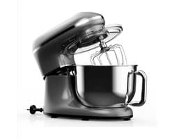 Mixer met Mengkom - Keukenmachinemixer Met 6 Snelheden - Mixer Keukenmachine Met 6.2L RVS Kom